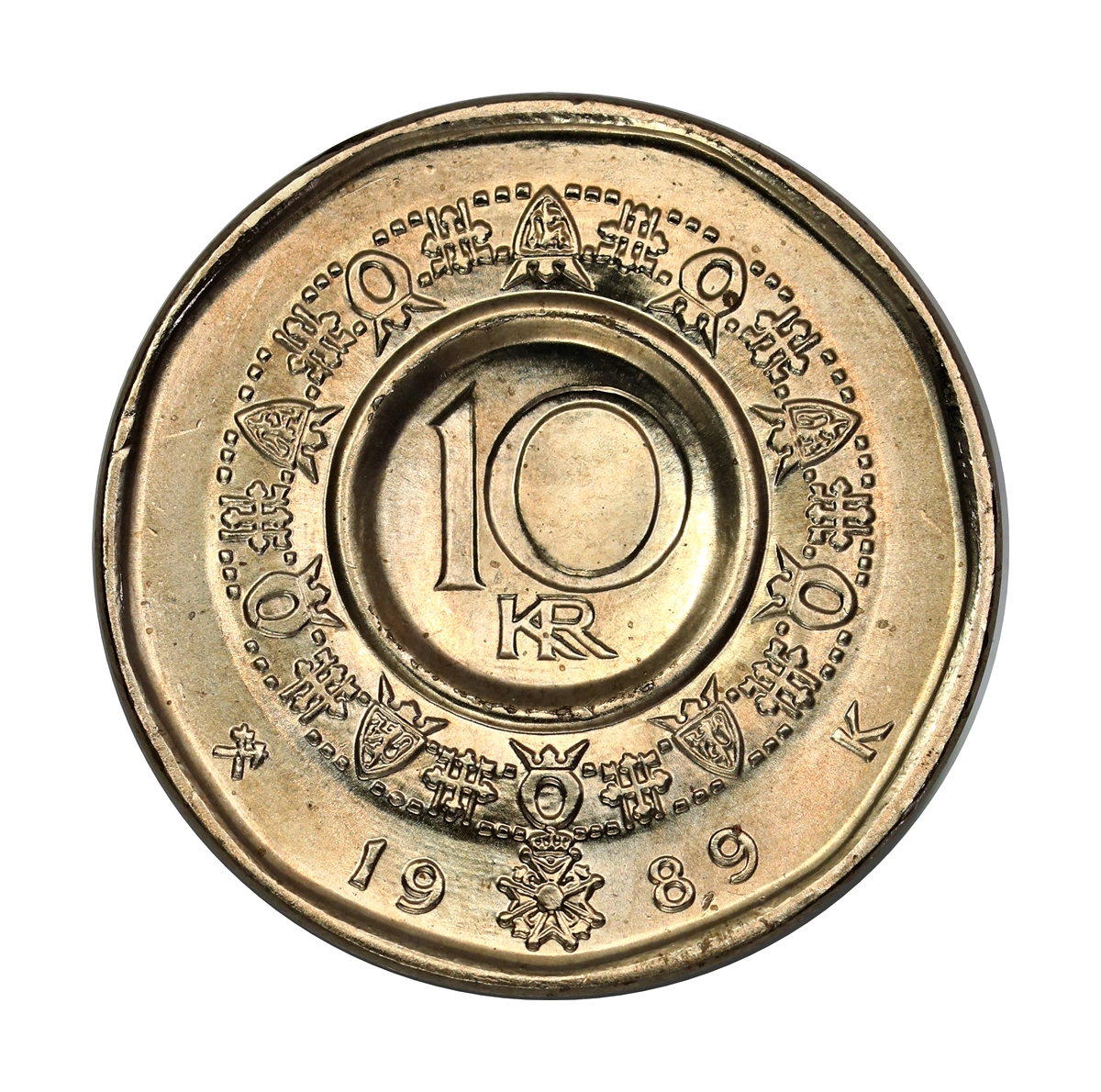 10 Kroner 1989 Kv 0