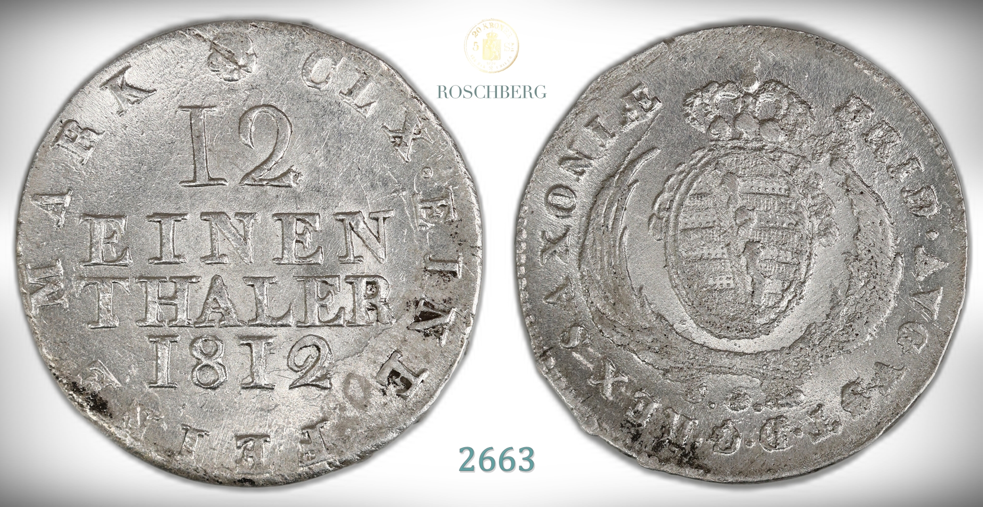 Germany, Saxony 1/12 Thaler 1812  Kv: UNC