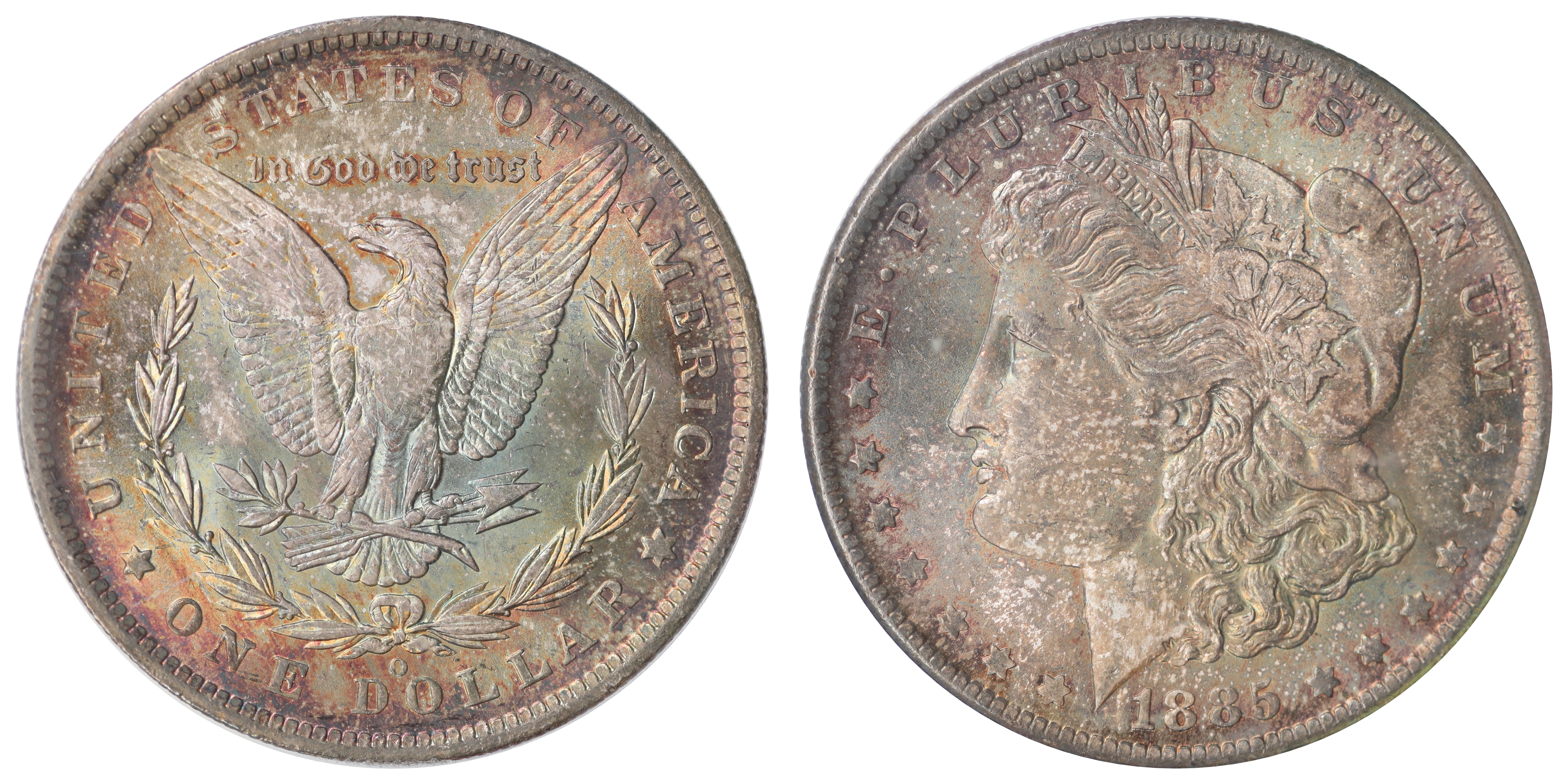 USA Dollar 1885-O Kv: IGC MS64
