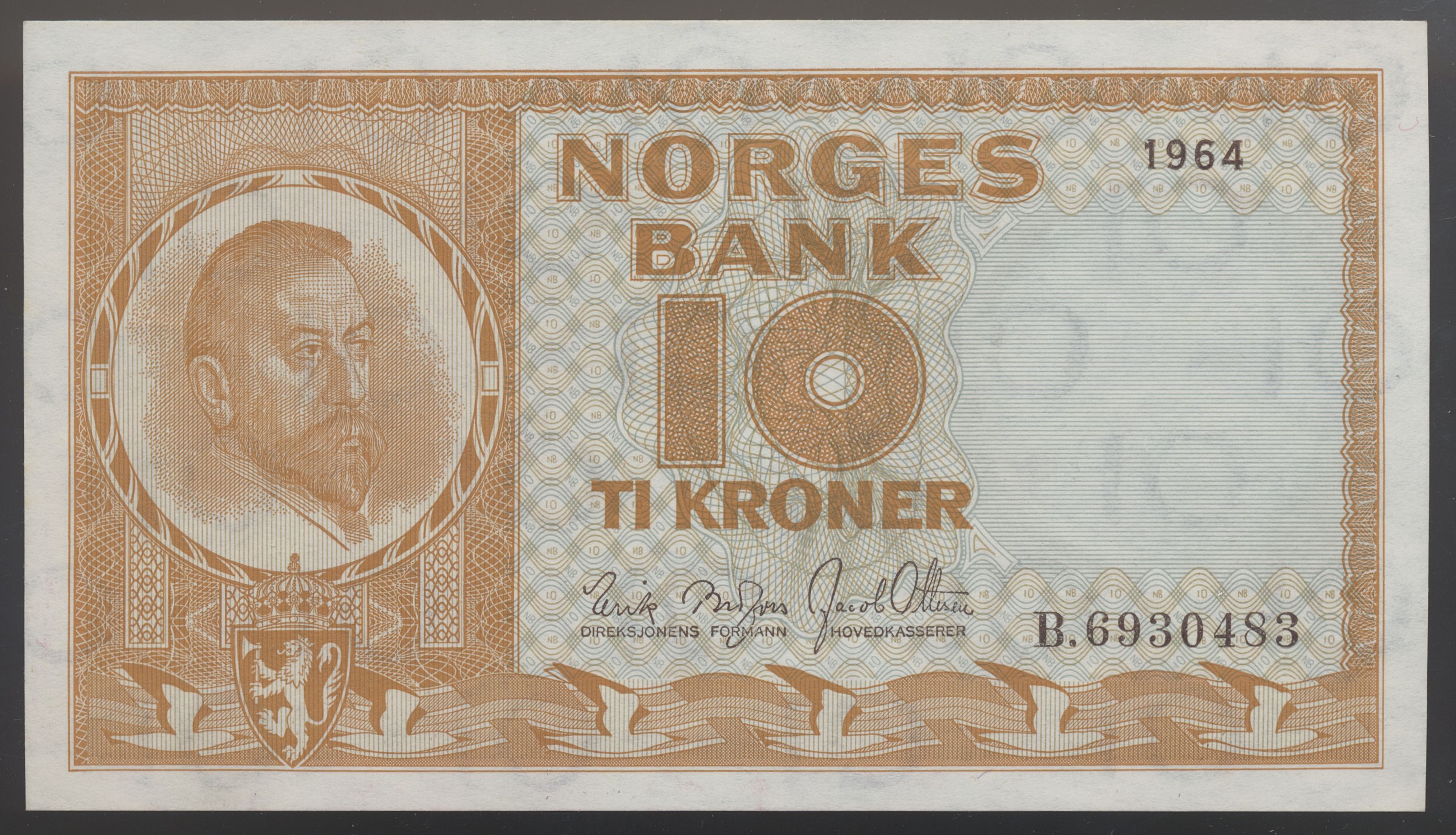 10 Kroner 1964 B Kv 0 (UNC)