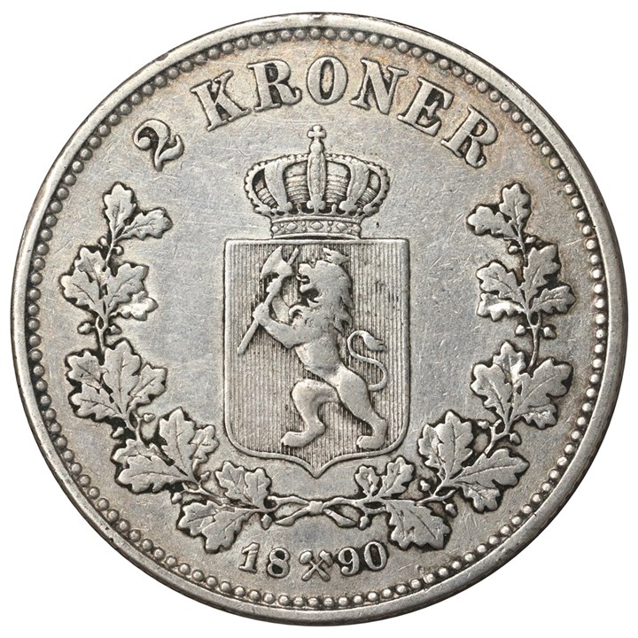 2 Krone 1890 Kv 1