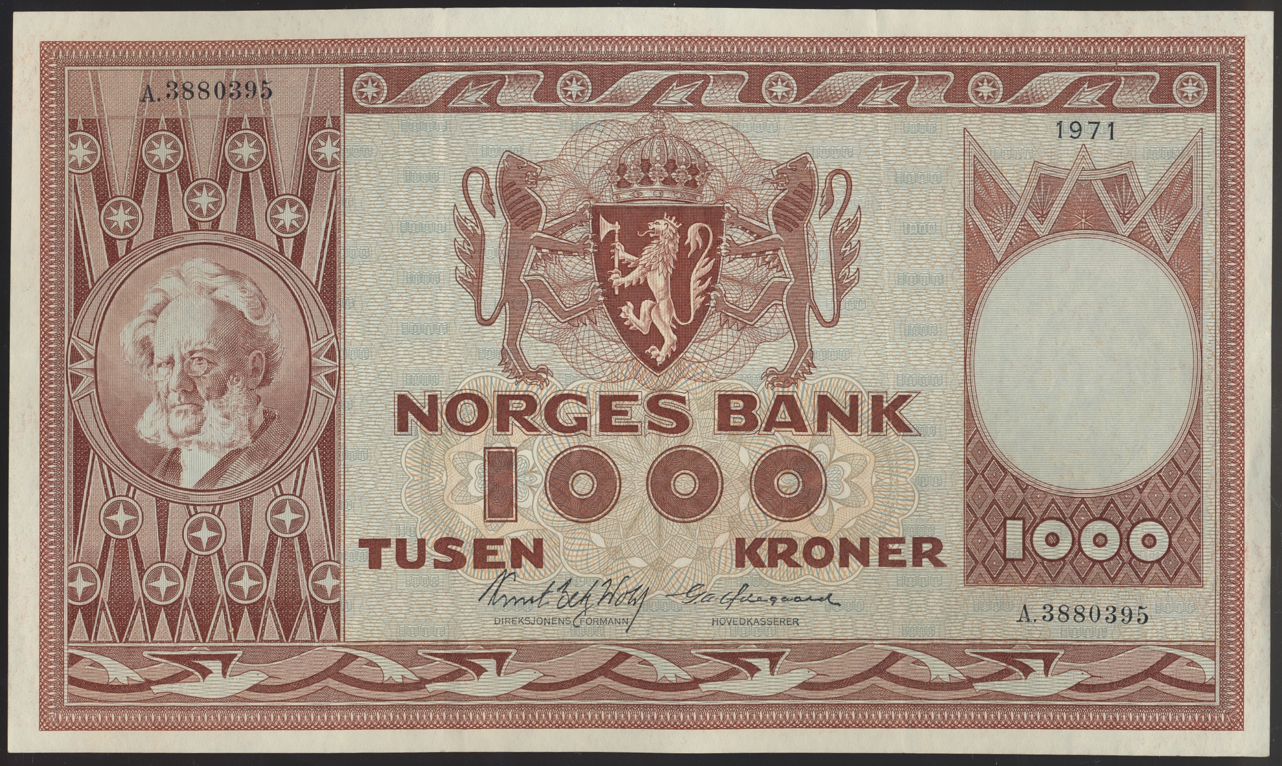 1000 Kroner 1971 A Kv g1+