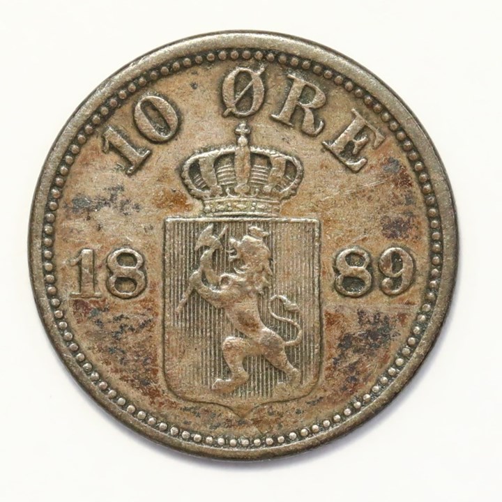 10 Øre 1889 Kv 1/1+