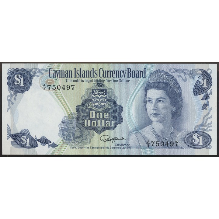 Cayman Islands 1 Dollar 1974 ND (1981) Kv 0
