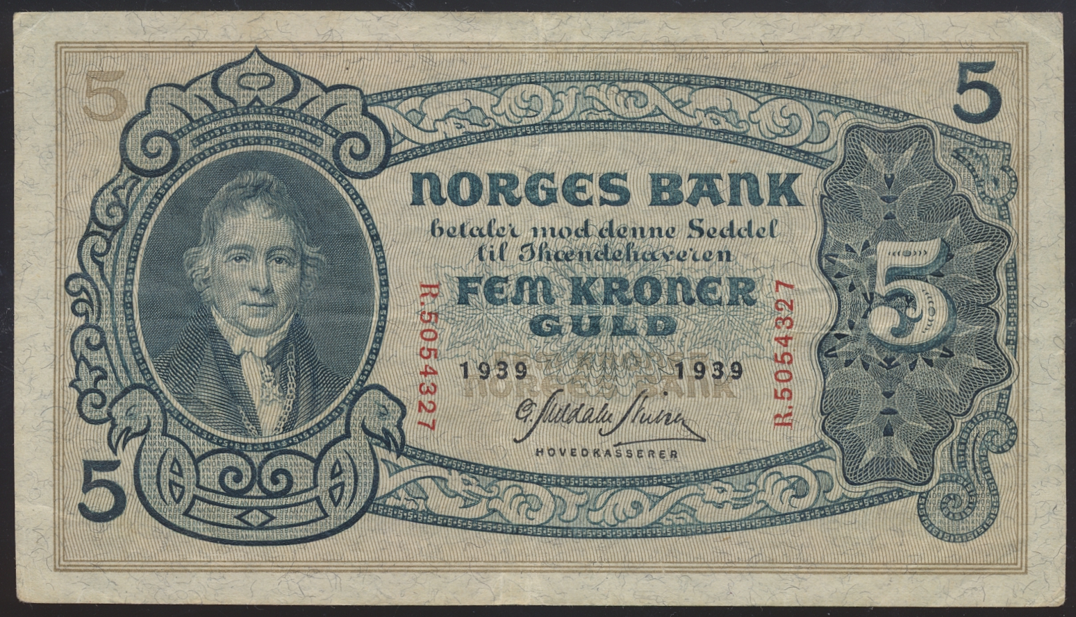 5 Kroner 1939 R Kv 1