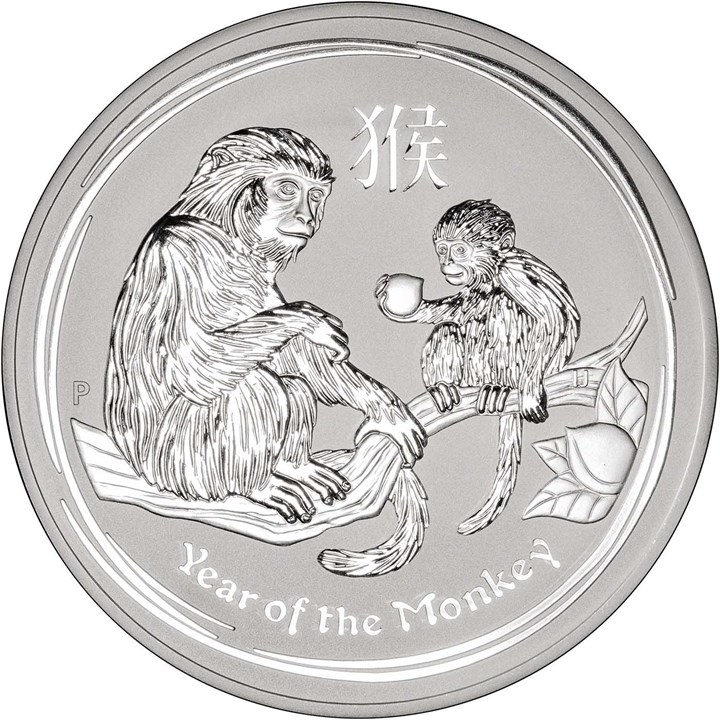 Australia Year of the Monkey 2016 1 kilo 999 Sølv UNC