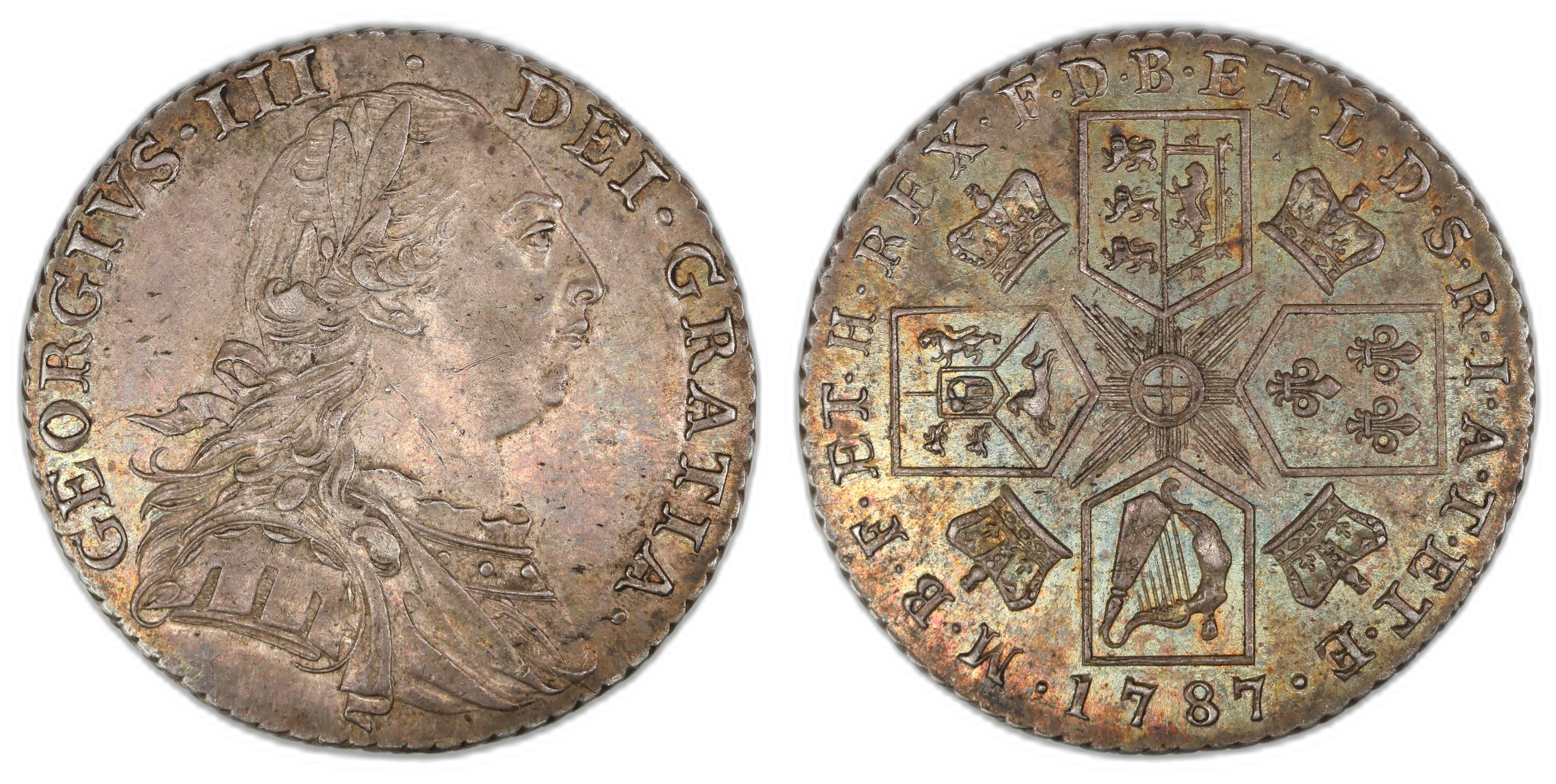 Great Britain Shilling 1787  Kv: AU