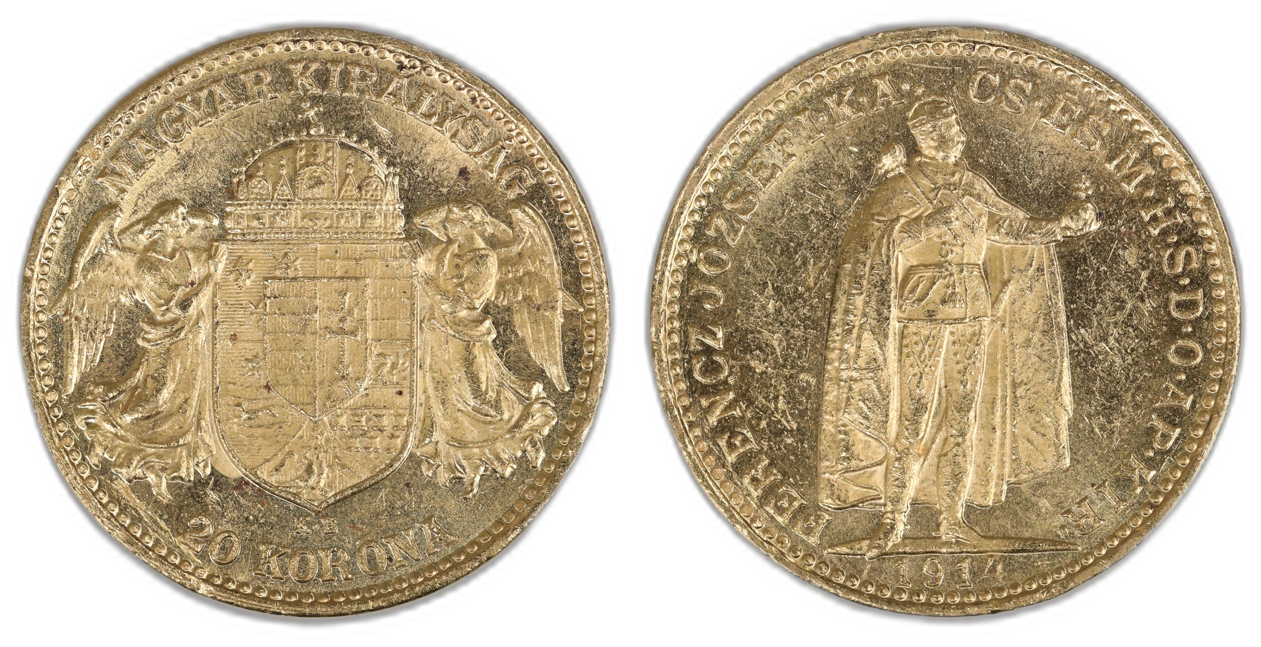 Hungary 20 Korona 1914-KB  Kv: UNC