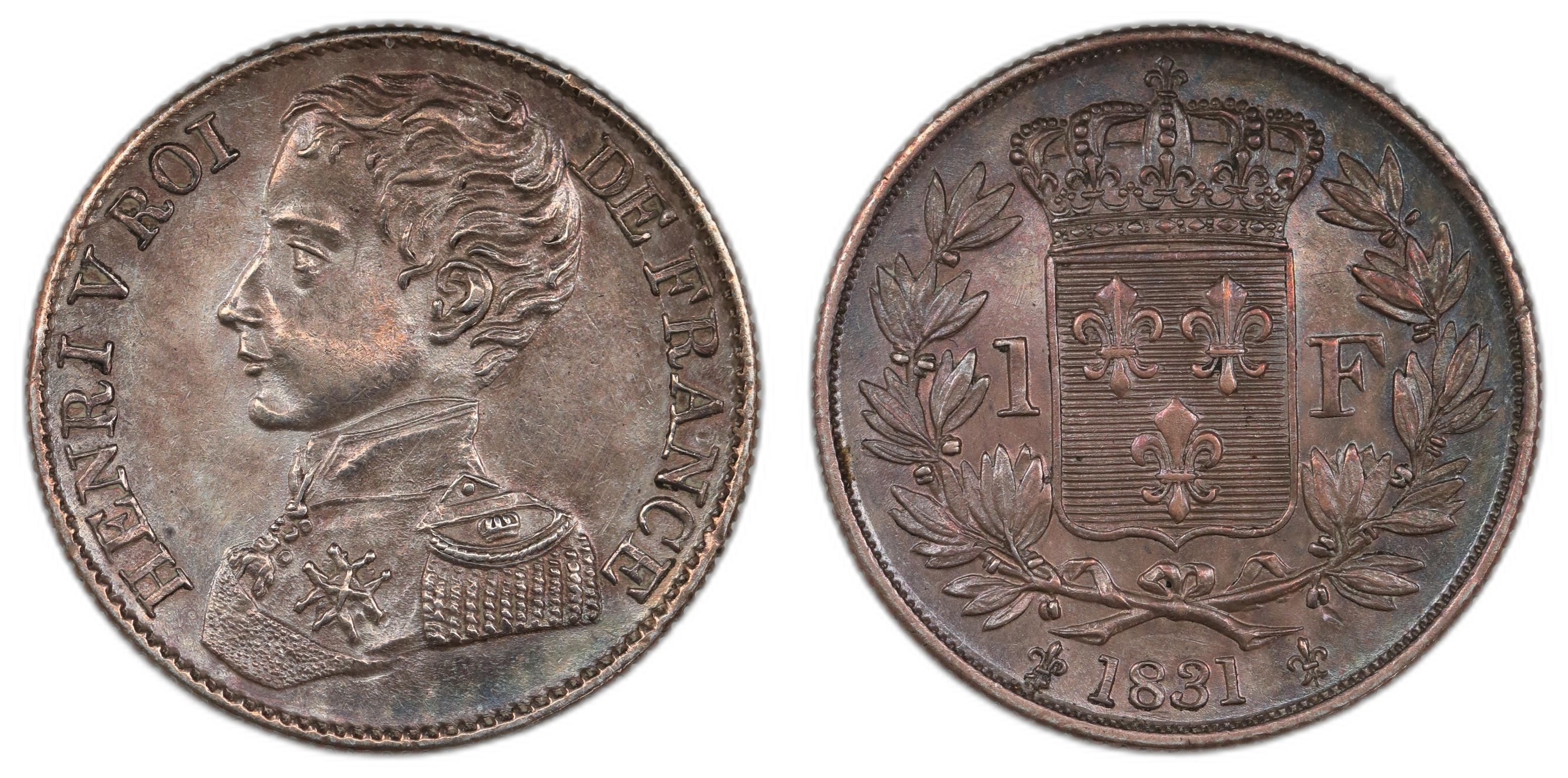 France 1 Franc 1831 Kv: AU