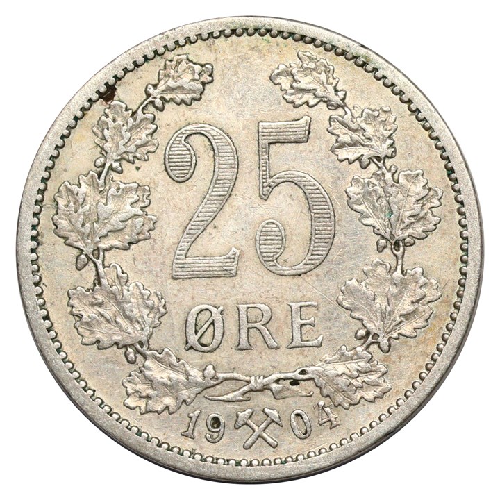 25 Øre 1904 Kv 1+