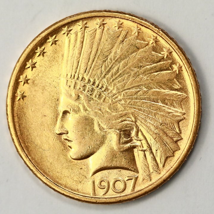 USA 10 Dollar 1907 No Motto Kv 01