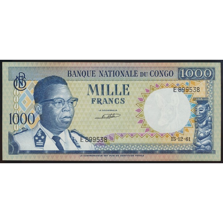 Congo 1000 Francs 1961 Kv 01 (AU)