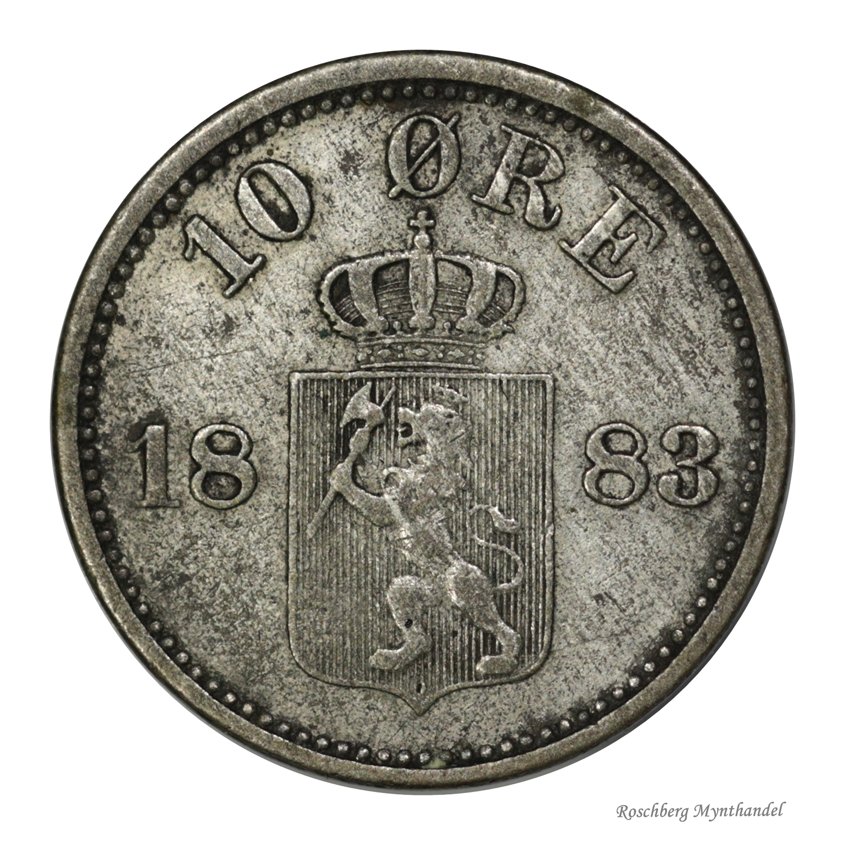 10 Øre 1883 Kv 1+