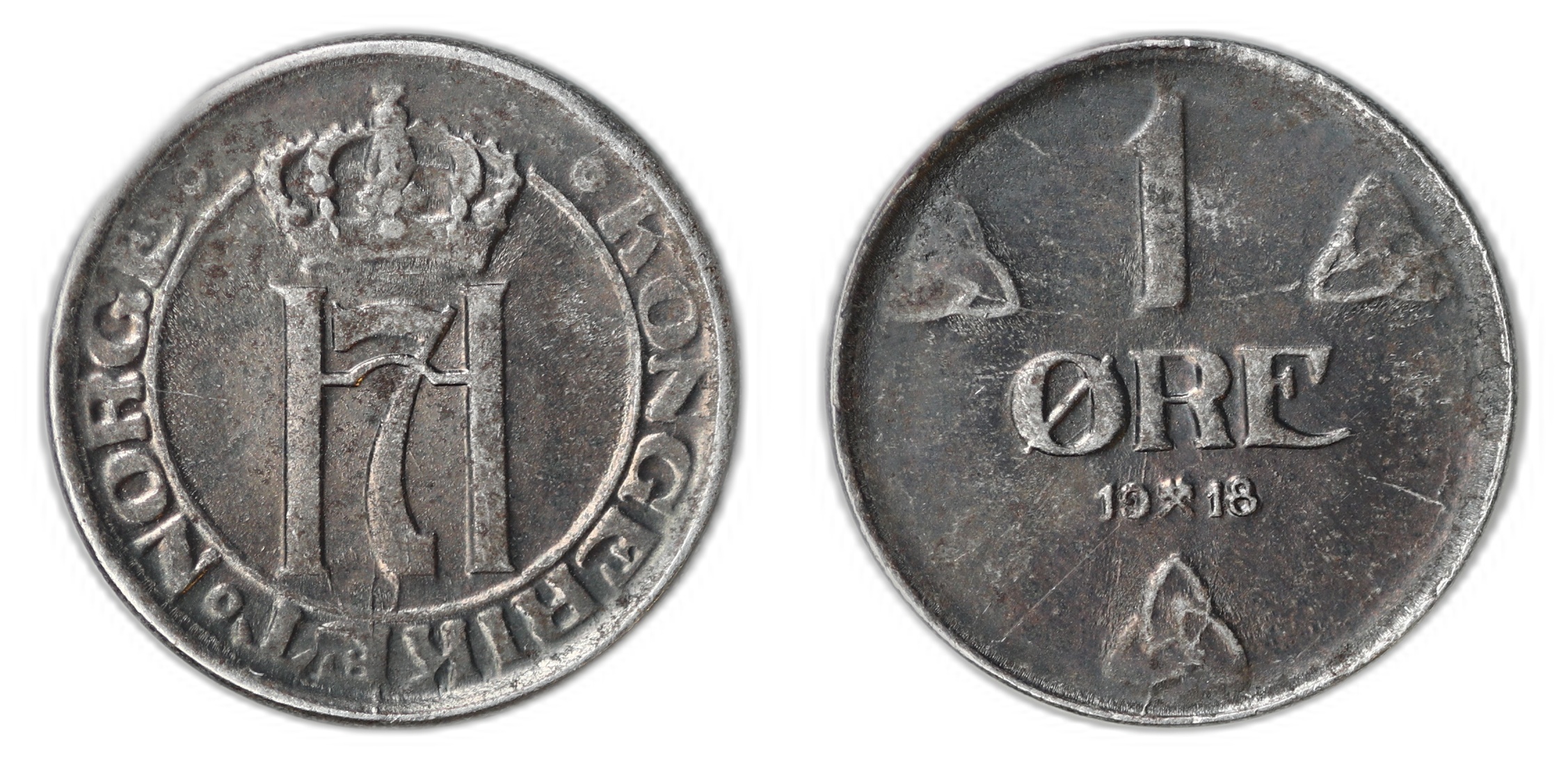 Norge 1 Øre 1918  Kv: 01