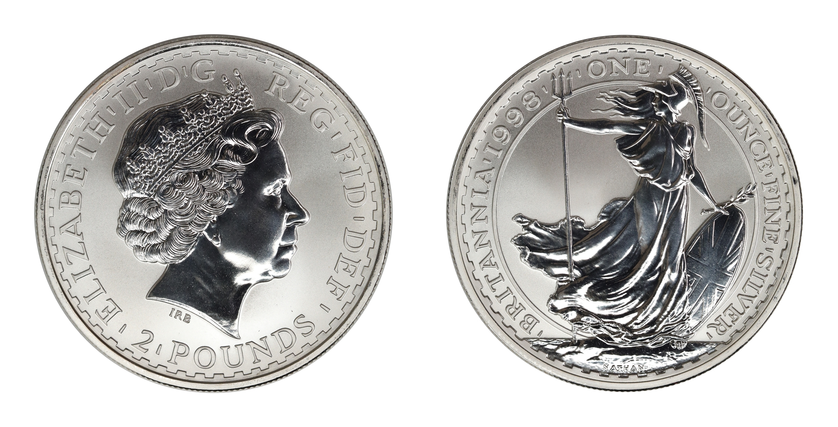 Great Britain 2 Pounds 1998 Britannia Kv: BU