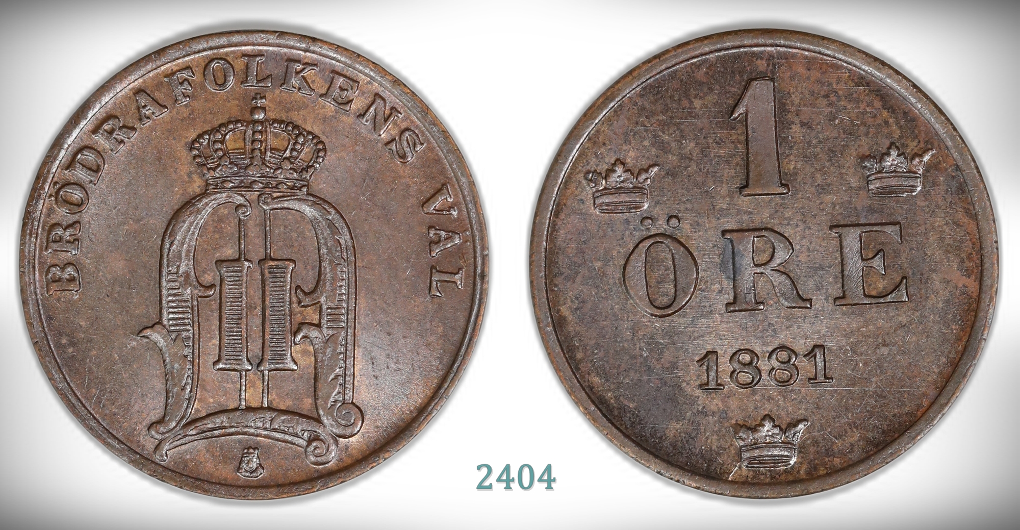 Sverige 1 Öre 1881  Kv: 0