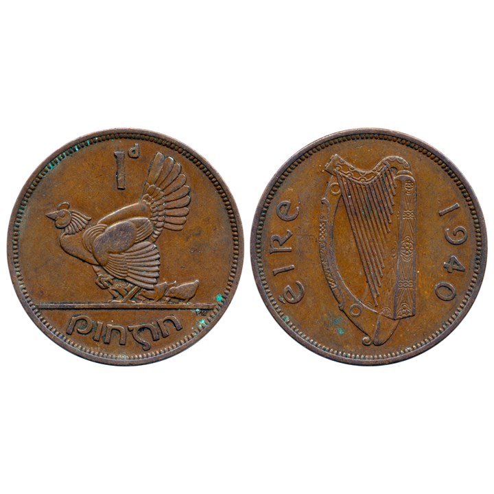 Irland Penny 1940 XF