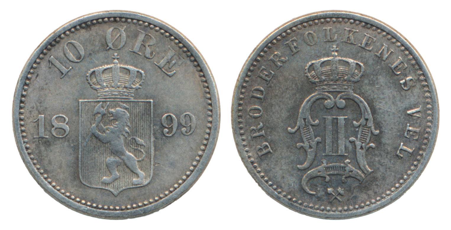 10 Øre 1899 Kv 1+