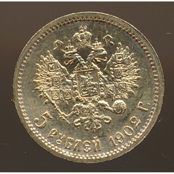 Russland 5 Rubler 1902 Kv 0/01