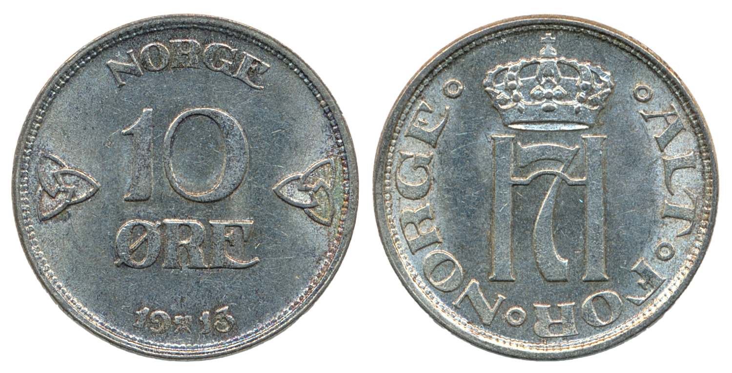 10 Øre 1913 Kv 0/01
