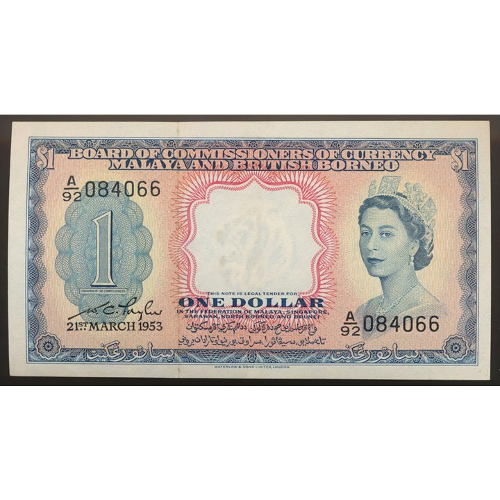 Malaya and British Borneo 1 Dollar 1953 Kv 01