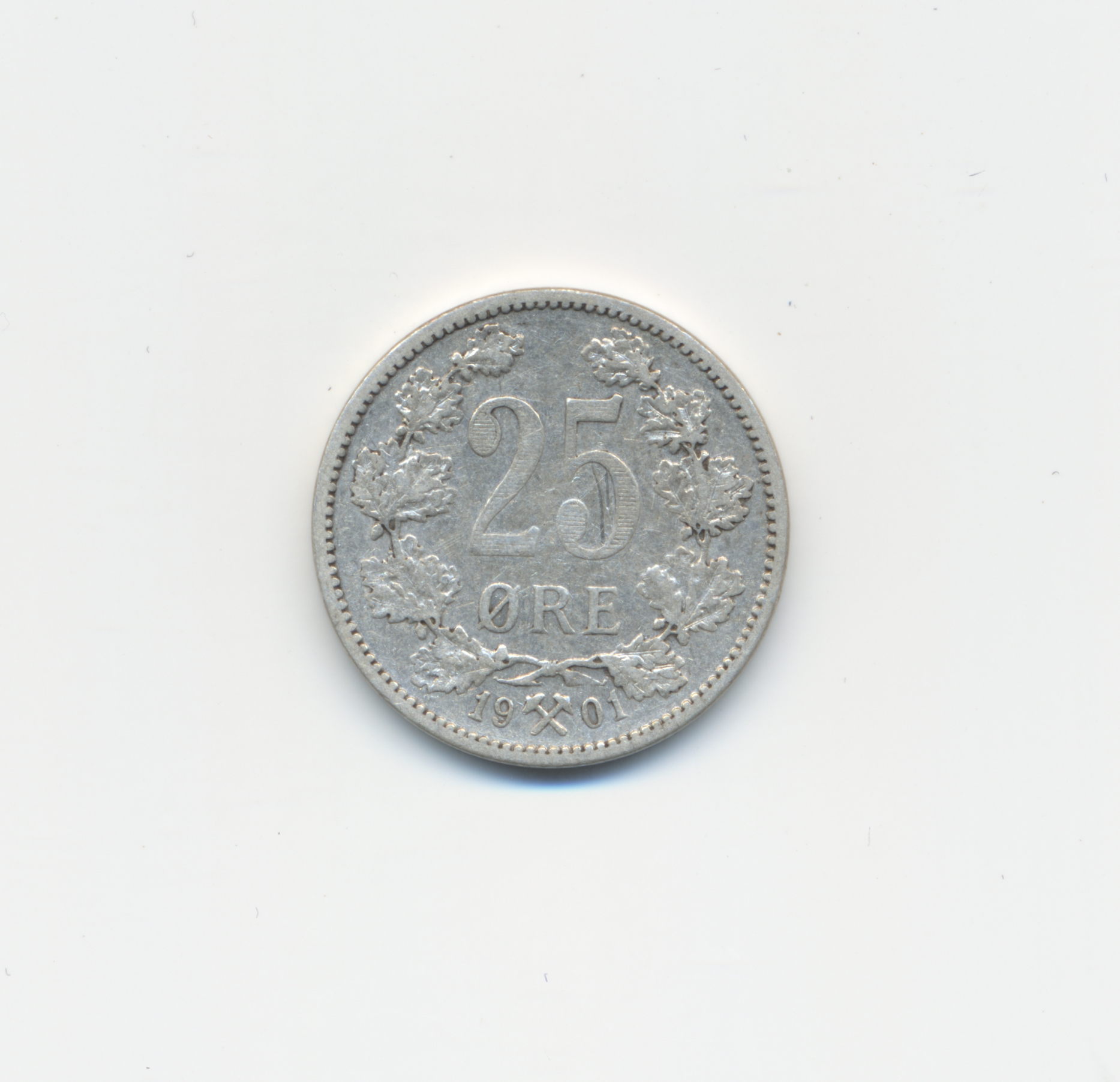 25 Øre 1901 Kv 1, ripe