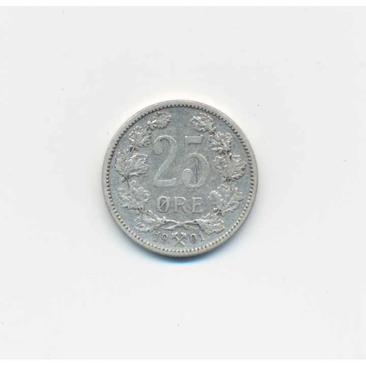 25 Øre 1901 Kv 1, ripe