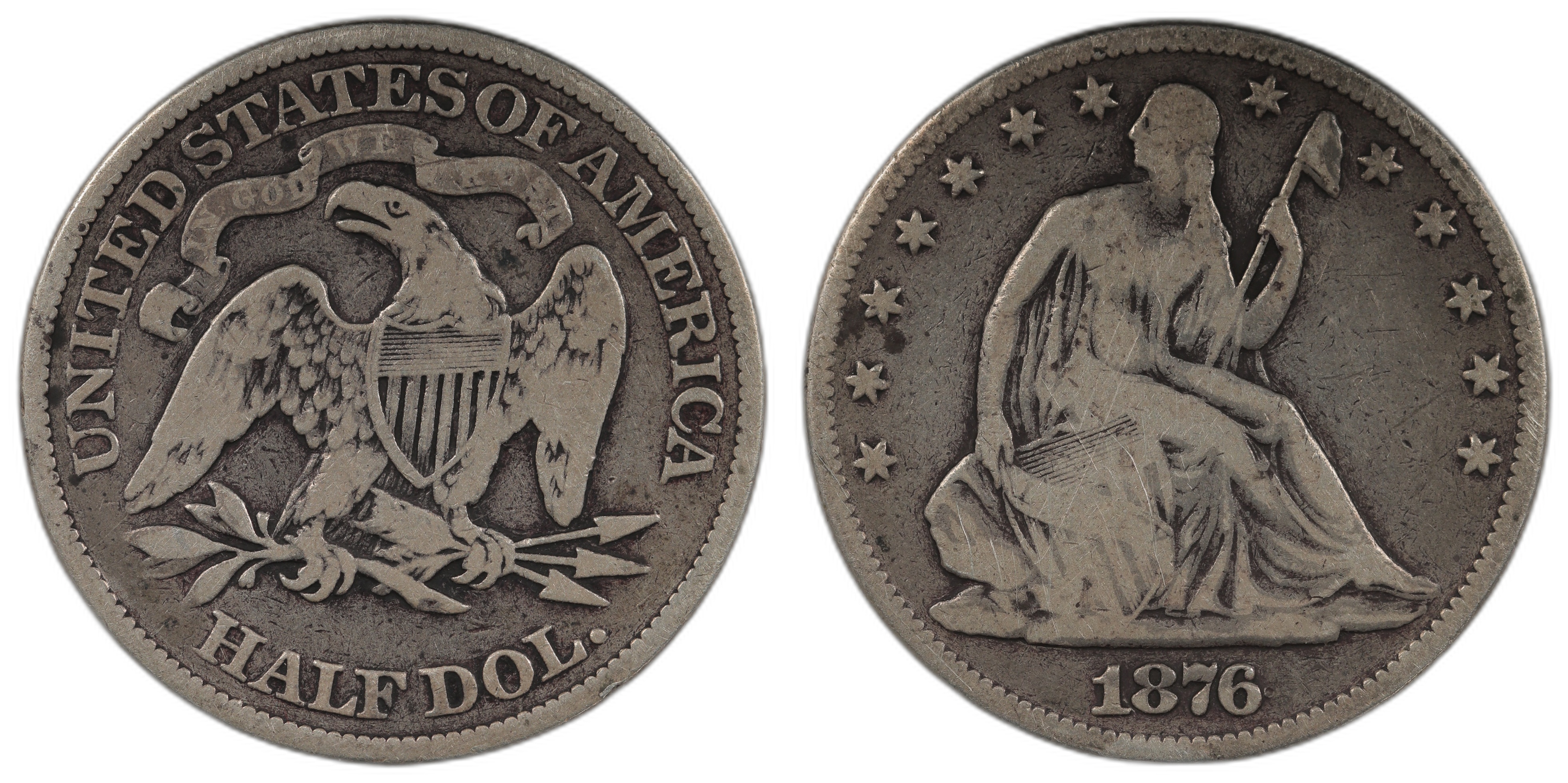 USA Half Dollar 1876 Kv VF