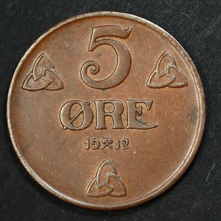 5 Øre 1912 Kv g1+