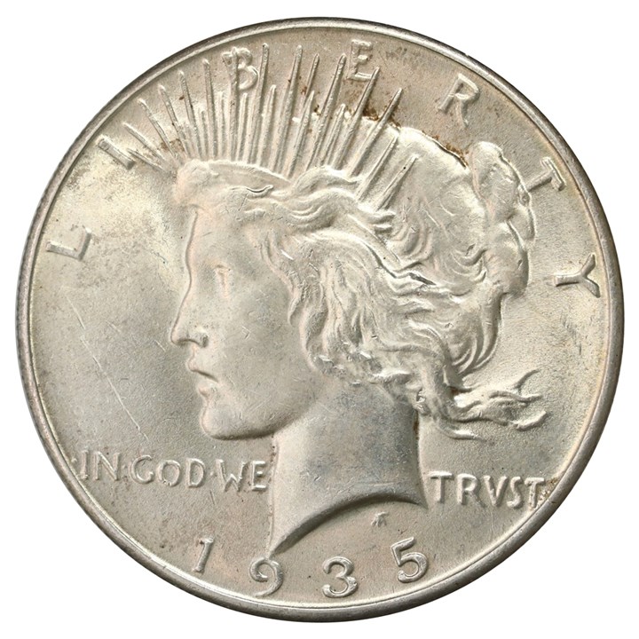 USA Peace Dollar 1935 Kv 0/01