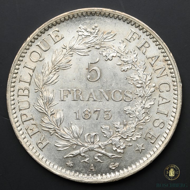 France 5 Francs 1873-A Kv UNC
