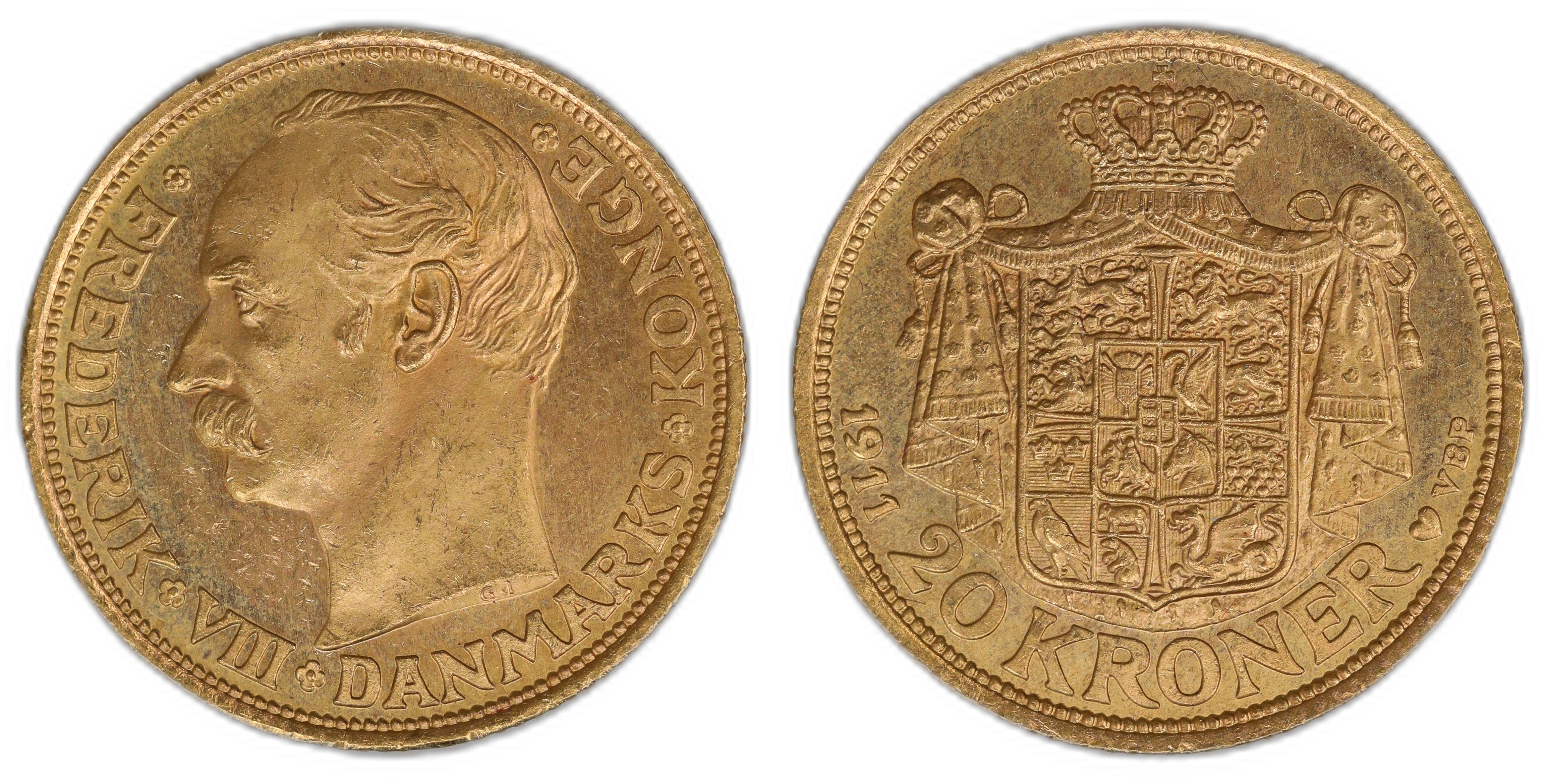 Danmark 20 Kroner 1911  Kv: 0/01
