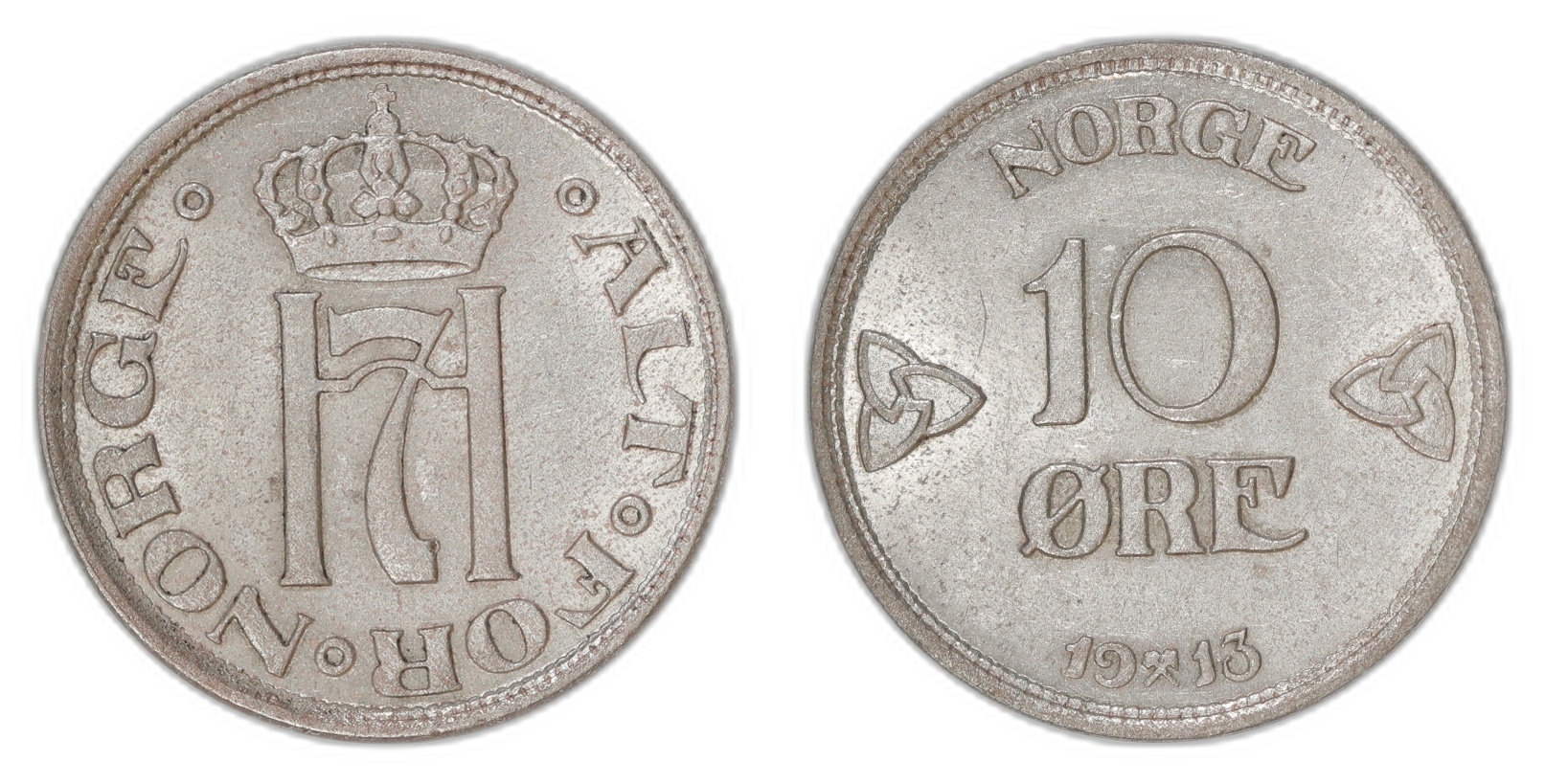 Norge 10 Øre 1913 Kv 0/01