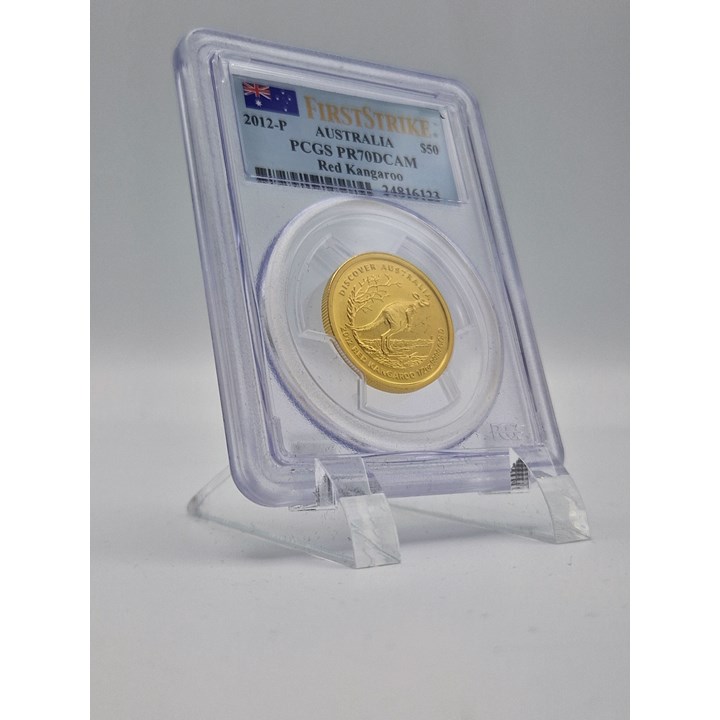 Australia $50 Red Kangaroo 2012-P 1/2 oz PCGS PR70DCAM