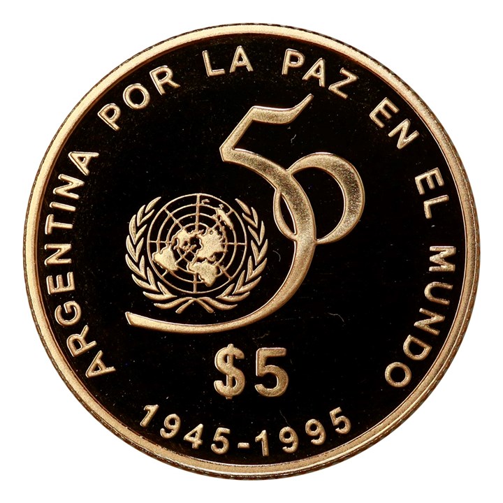 Argentina 5 Pesos 1995 FN Proof