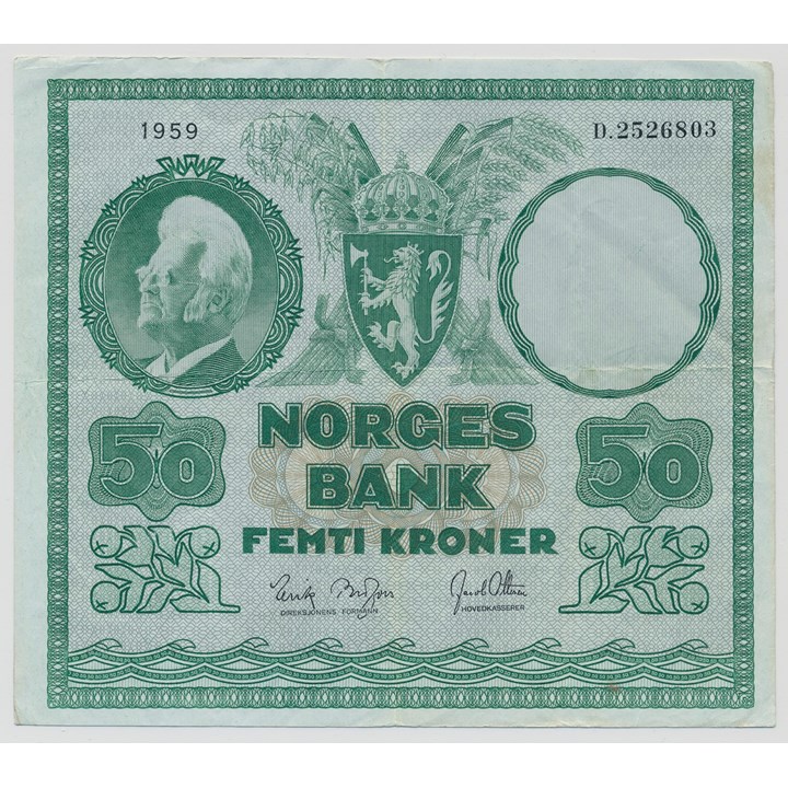50 Kroner 1959 D Kv 1/1-