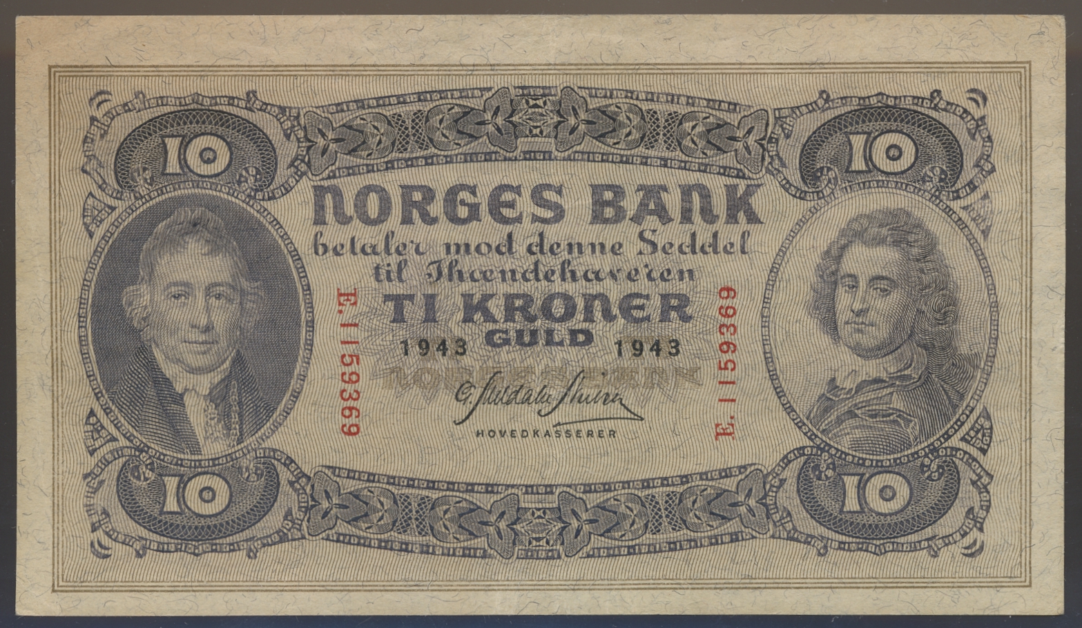 10 Kroner 1943 E Kv 01