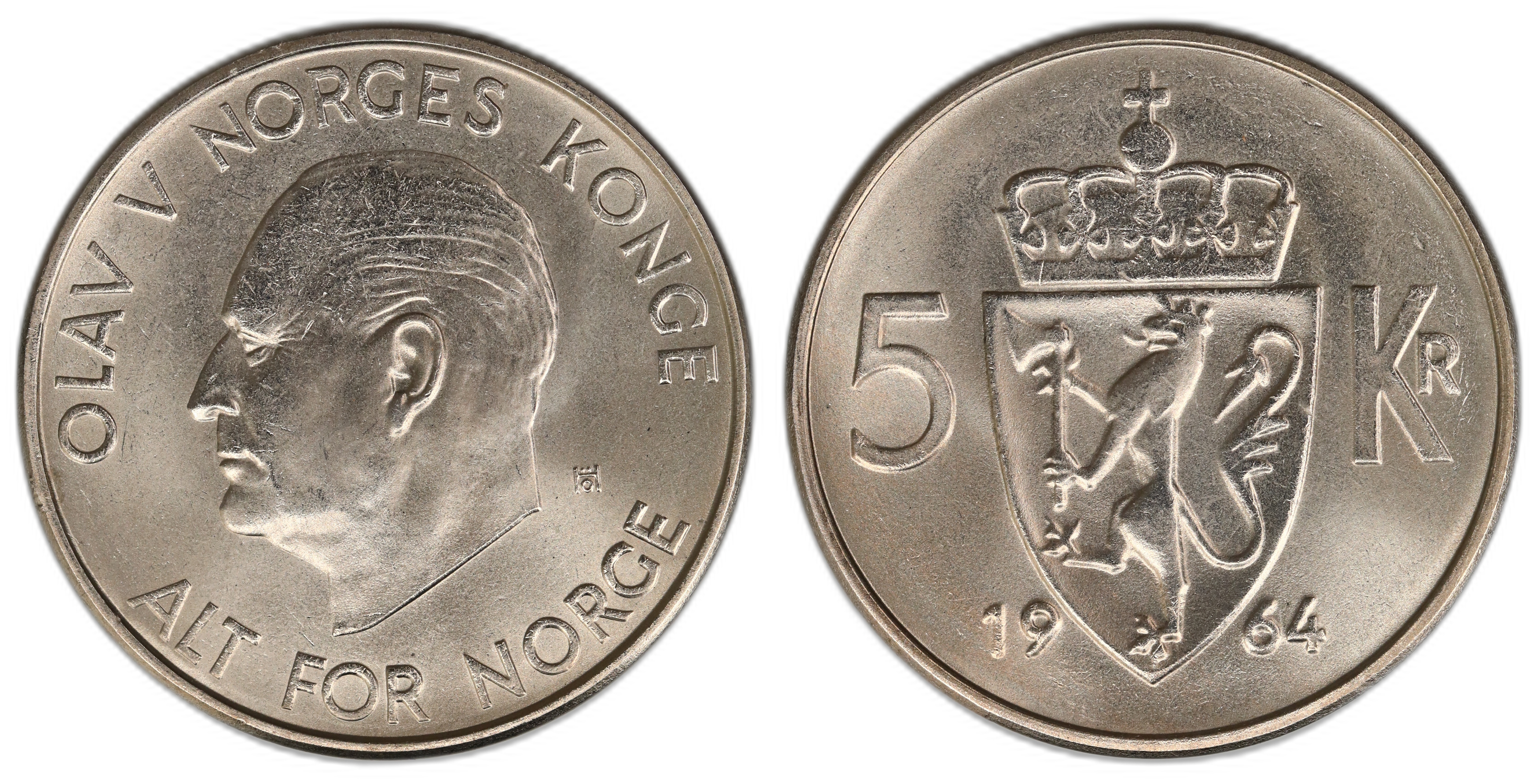 Norge 5 Kroner 1964  Kv: 0