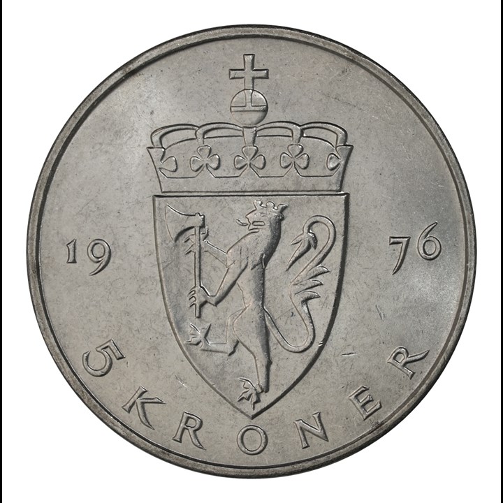 5 Kroner 1976 Kv 0