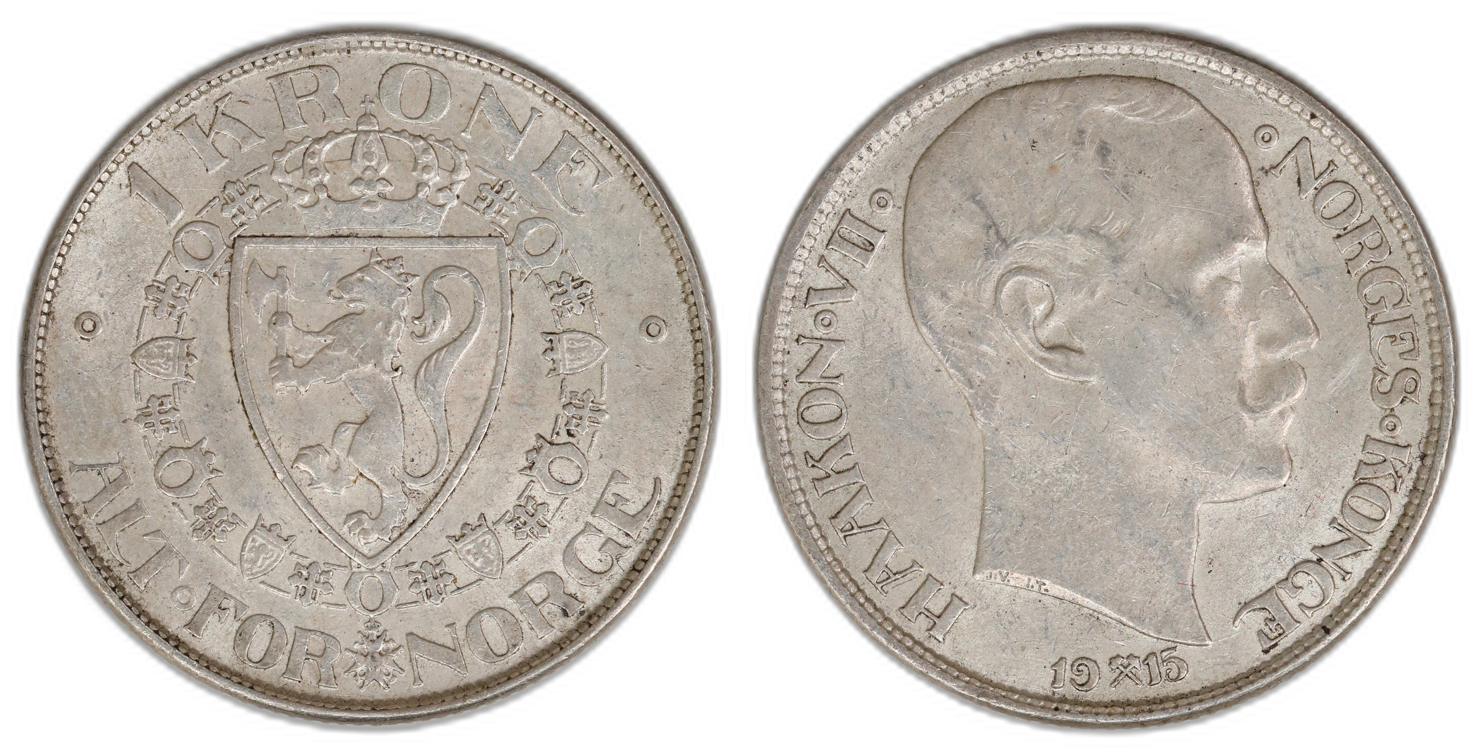 Norge 1 krone 1915  Kv: 01