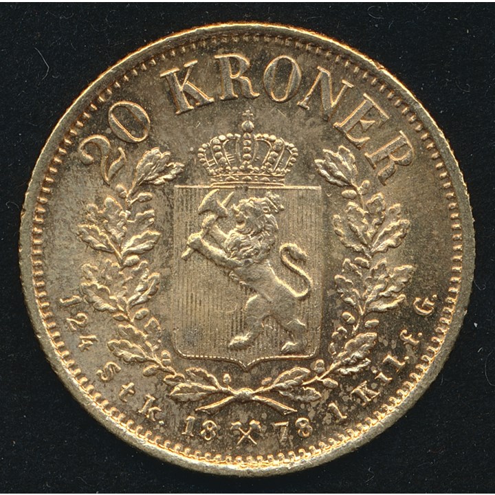 20 Kroner 1878 Kv 0/01