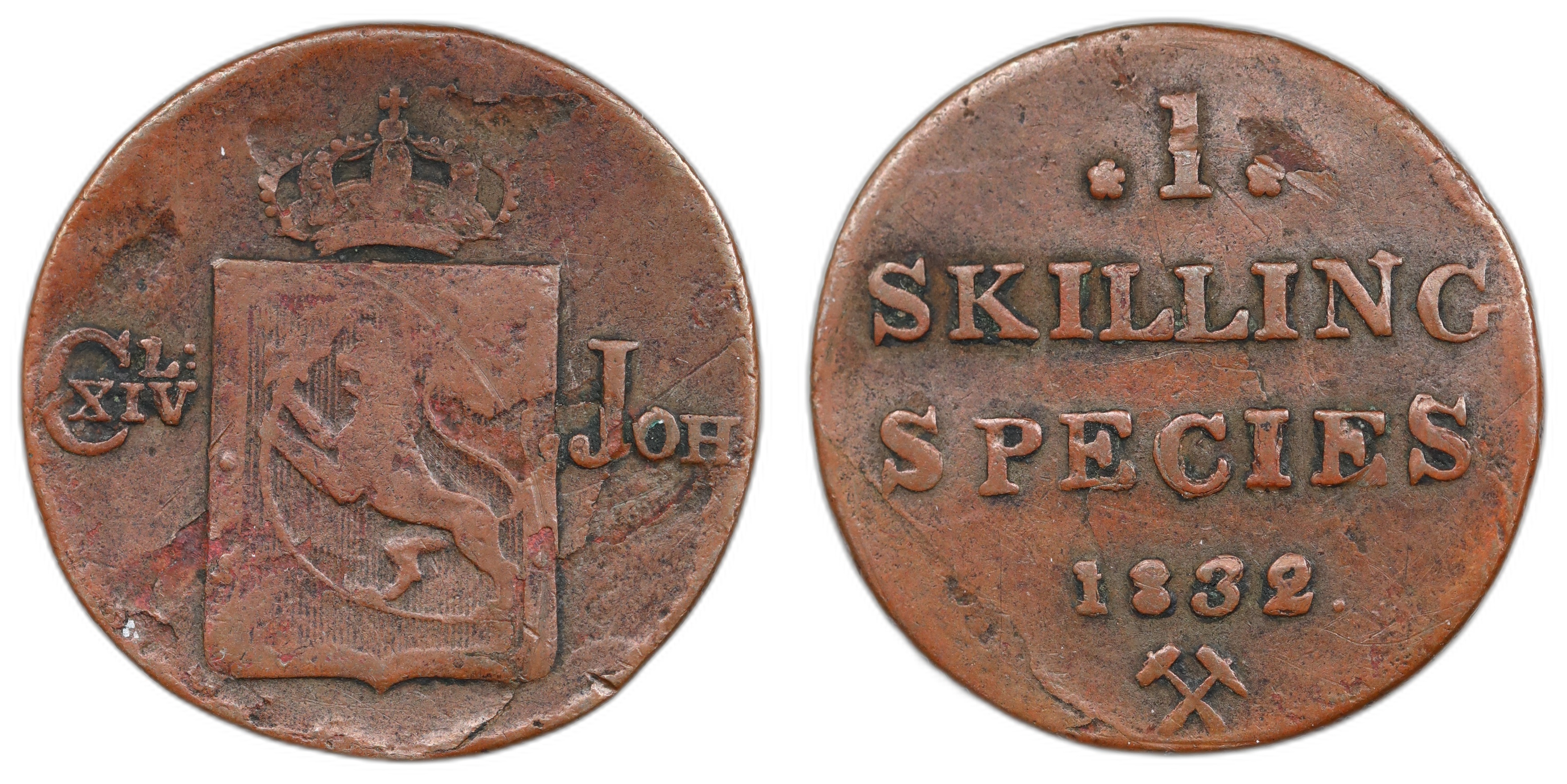 1 Skilling 1832 Kv 1