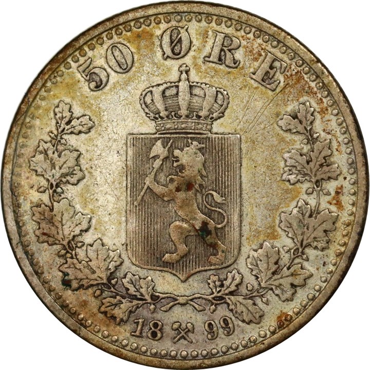 50 Øre 1899 Kv 1+
