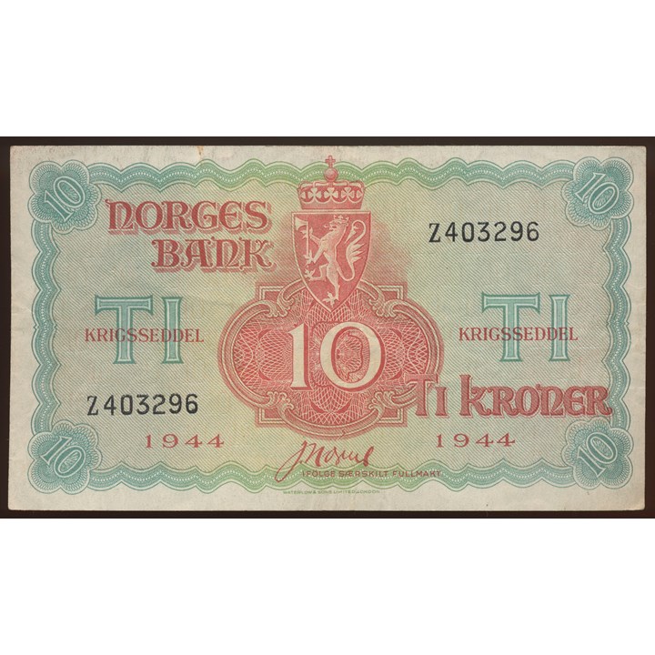 10 Kroner 1944 Z London Kv 1+
