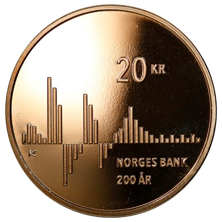 20 Kroner 2016 Norges Bank 200 År Proof