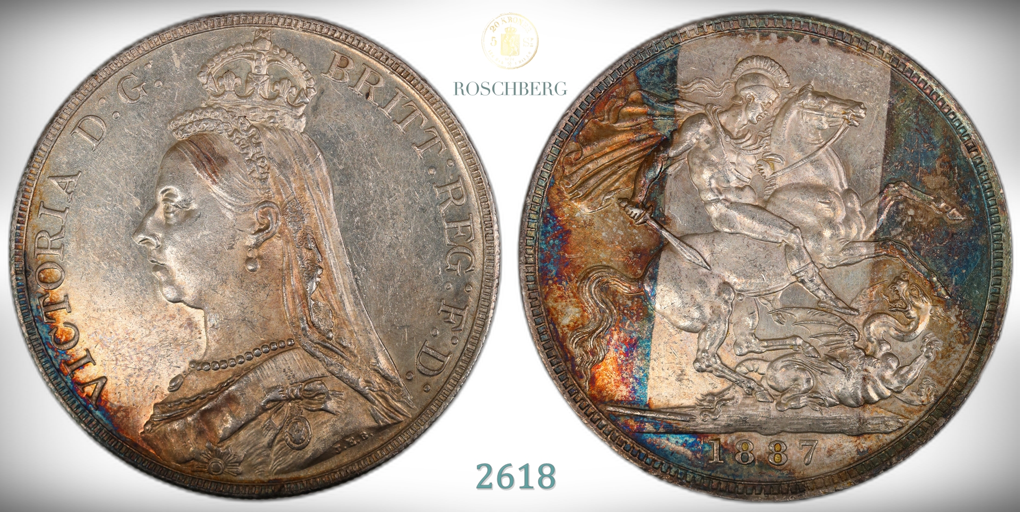 Great Britain Crown 1887  Kv: UNC