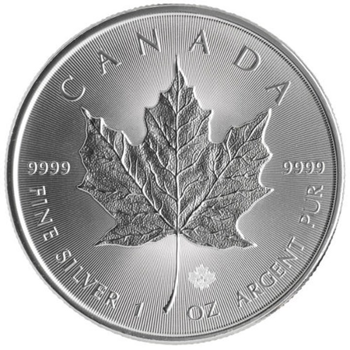 Canada Maple leaf 1 Oz sølv Tube a` 25 Stk UNC Tilfeldig år