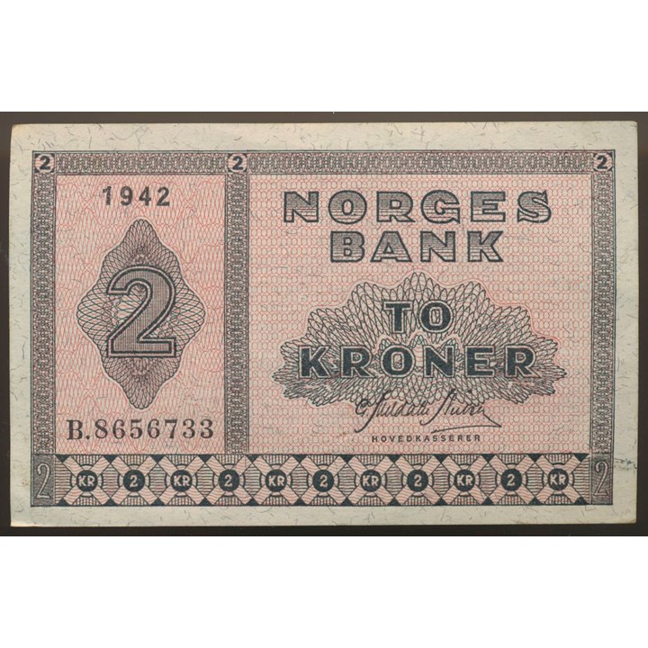 2 Kroner 1942 B Kv 1+/01