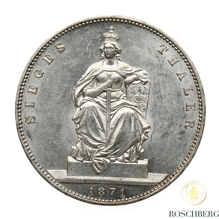 Prussia Siegesthaler 1871-A Kv UNC, Prooflike