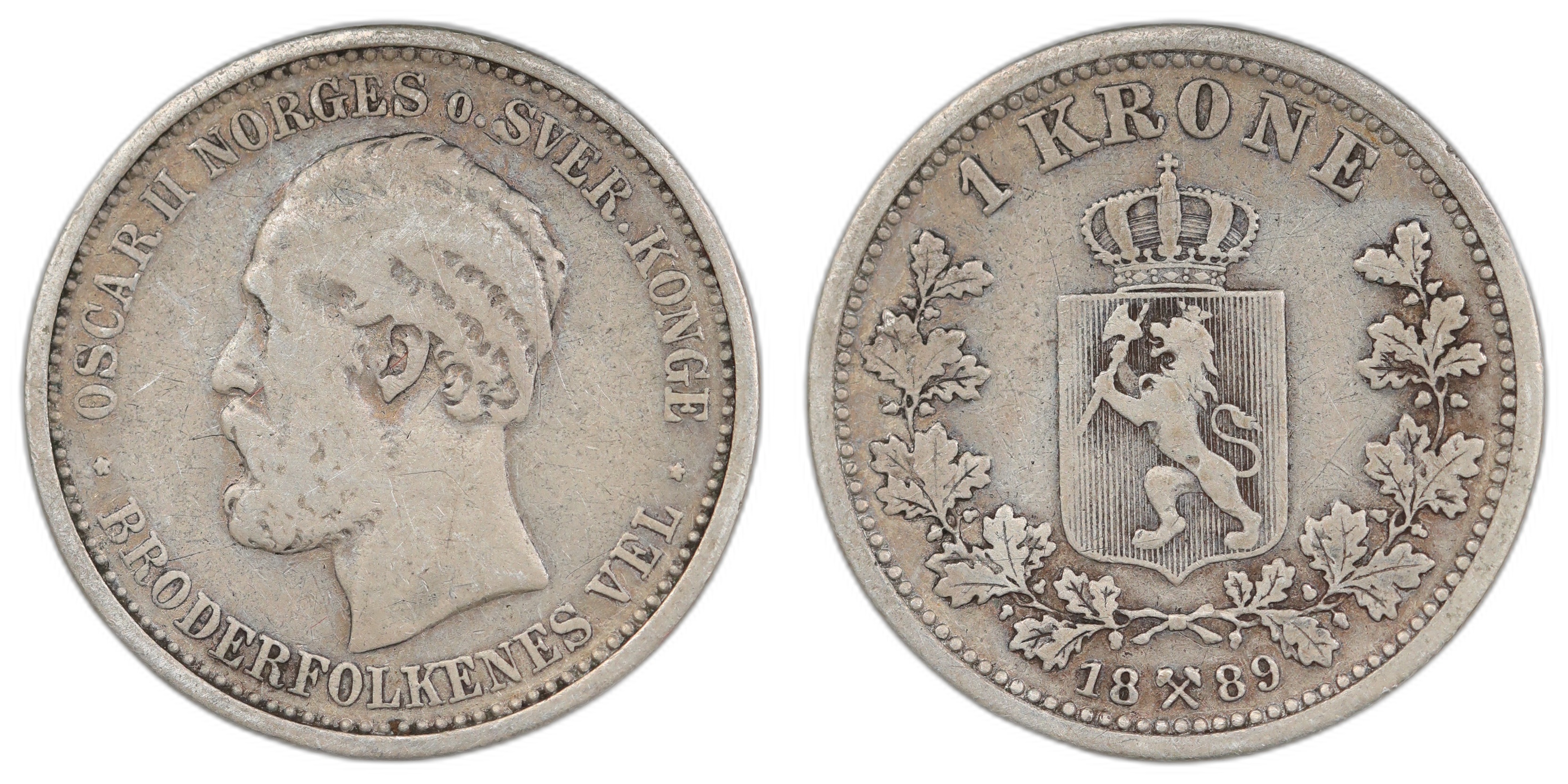 Norge 1 Krone 1889 Kv 1
